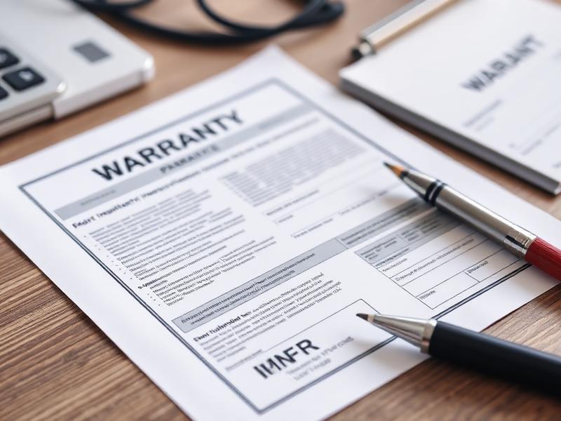 Professional warranty documents and garage door installation paperwork